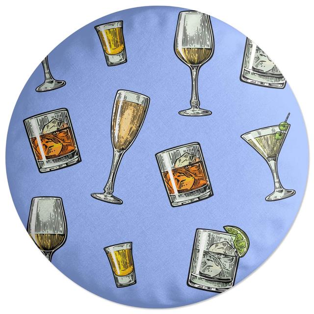 Decorsome Mixed Drinks Round Cushion on Productcaster.