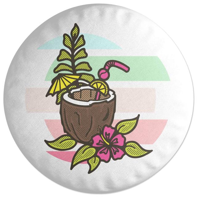 Decorsome Pina Colada Round Cushion on Productcaster.