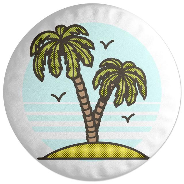 Decorsome Deserted Island Round Cushion on Productcaster.