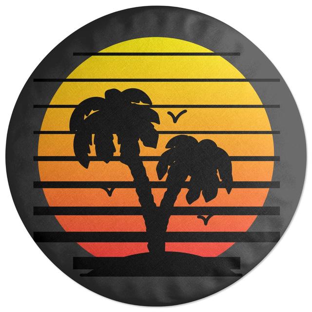 Decorsome Summer Sunset Round Cushion on Productcaster.