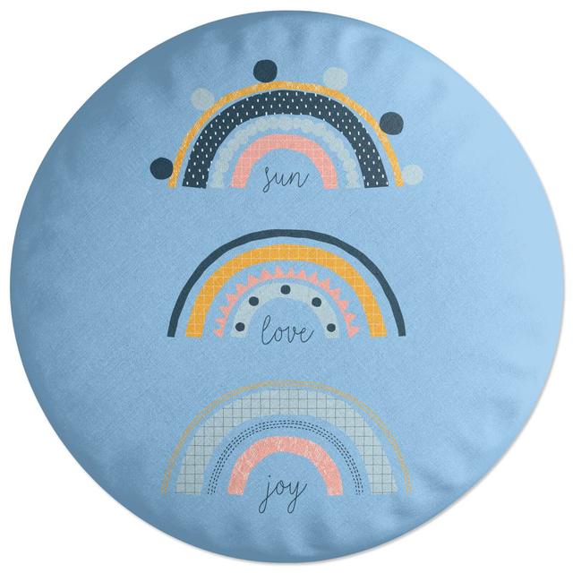 Decorsome Sun Love Joy Round Cushion on Productcaster.