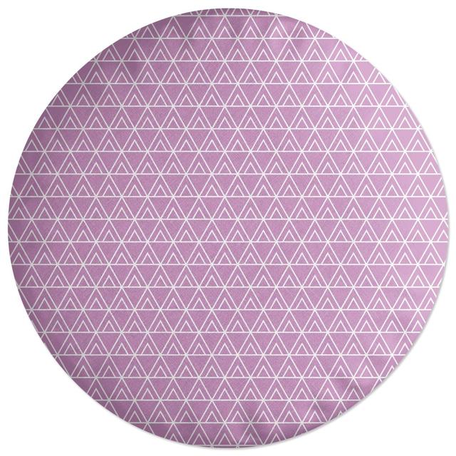 Decorsome Linear Triangles Round Cushion on Productcaster.