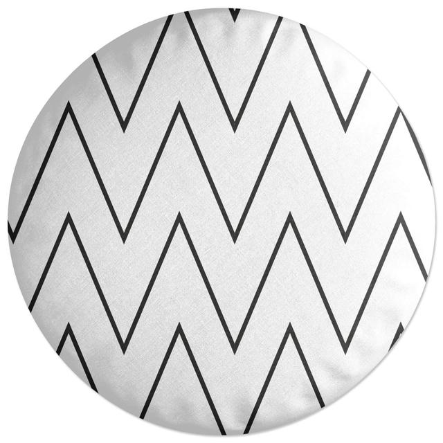 Decorsome Light Zig Zag Round Cushion on Productcaster.