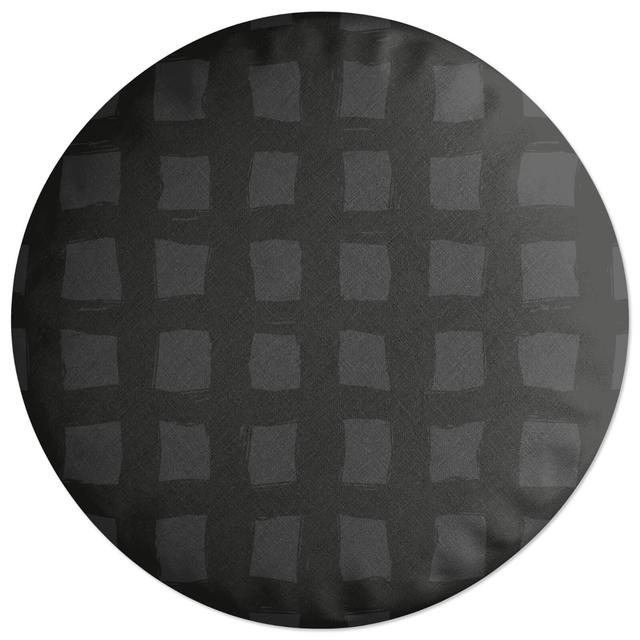 Decorsome Inky Grid Round Cushion on Productcaster.