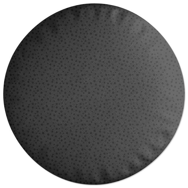 Decorsome Inky Clustered Dots Round Cushion on Productcaster.