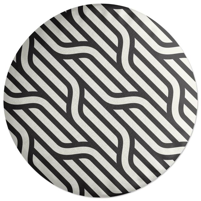 Decorsome Chunky Diagonal Lines Round Cushion on Productcaster.