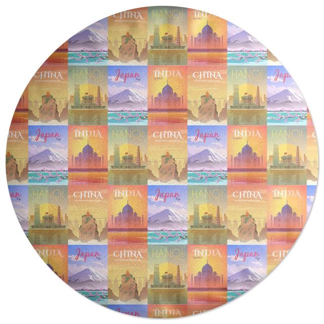 Decorsome Travel In Asia Round Cushion on Productcaster.