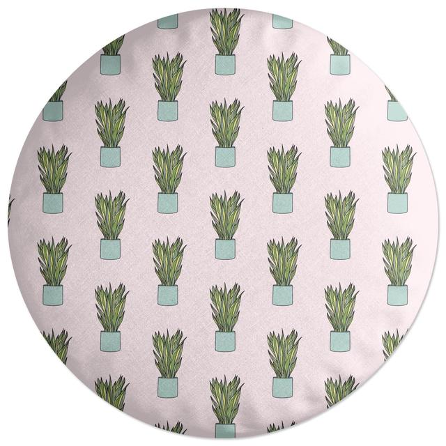 Decorsome Snake Plant Round Cushion on Productcaster.