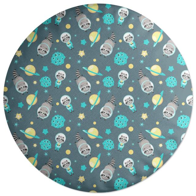 Decorsome Raccoon In Space Round Cushion on Productcaster.