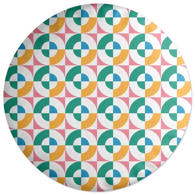 Decorsome Colourful Circles Round Cushion on Productcaster.