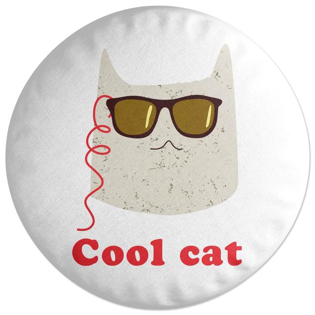 Decorsome Cool Cat Round Cushion on Productcaster.