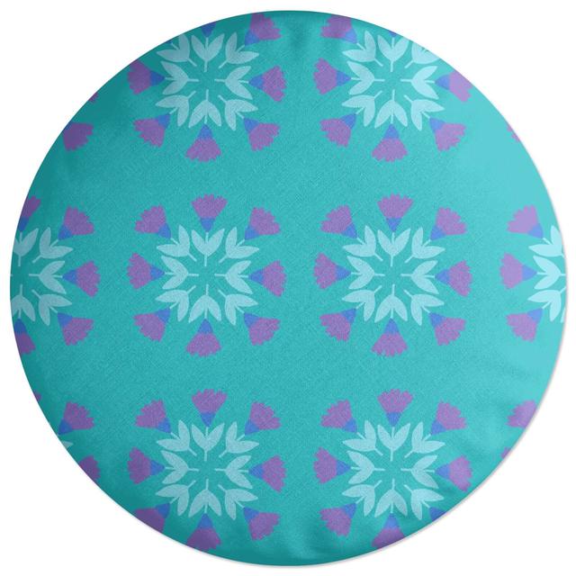 Decorsome Retro Flower Circles Round Cushion on Productcaster.