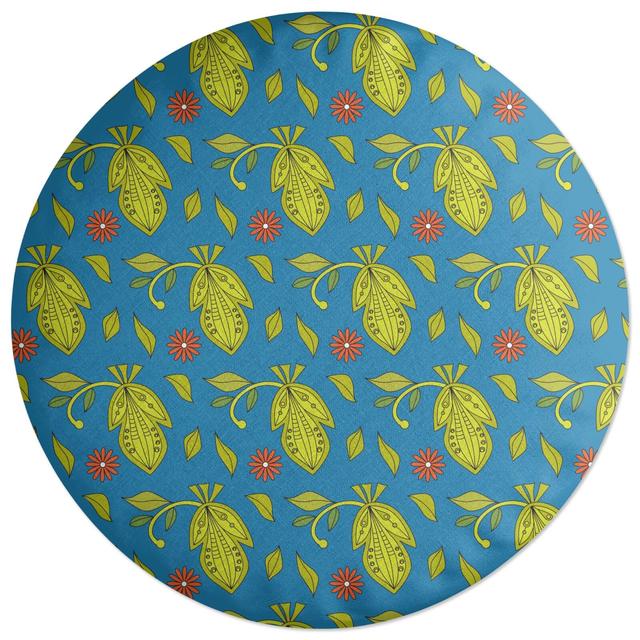 Decorsome Retro Tropics Round Cushion on Productcaster.