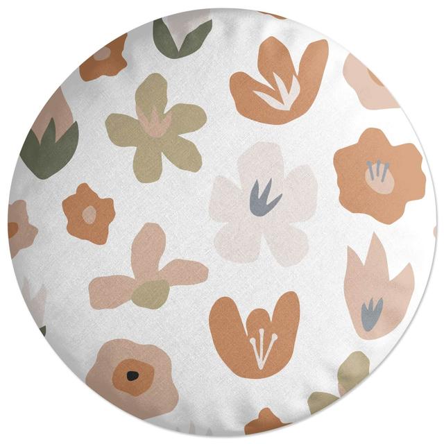 Decorsome Flower Bed Round Cushion on Productcaster.