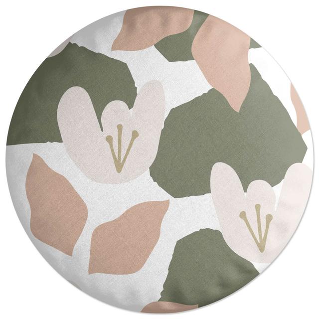 Decorsome Pond Flowers Round Cushion on Productcaster.