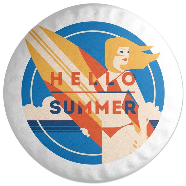 Decorsome Hello Summer Round Cushion on Productcaster.