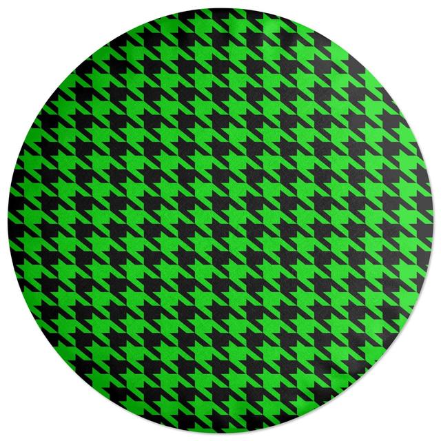 Decorsome Green Dogtooth Round Cushion on Productcaster.