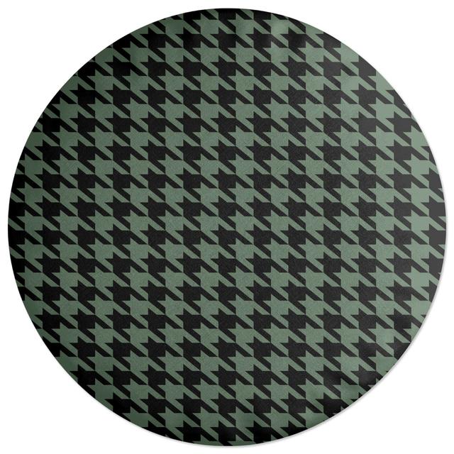 Decorsome Khaki Dogtooth Round Cushion on Productcaster.