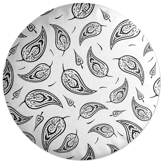 Decorsome Leaves Paisley Round Cushion on Productcaster.