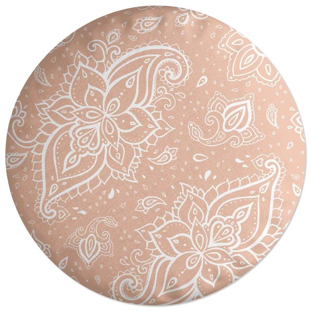 Decorsome Beige Paisley Round Cushion on Productcaster.