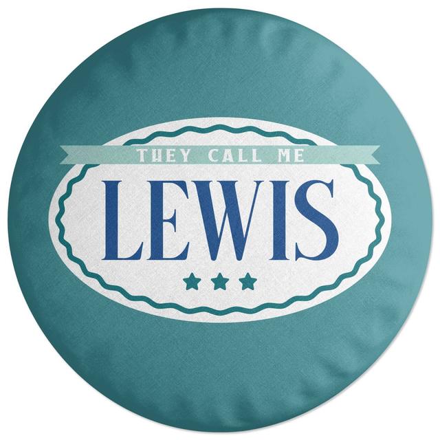 Decorsome They Call Me Lewis Round Cushion on Productcaster.