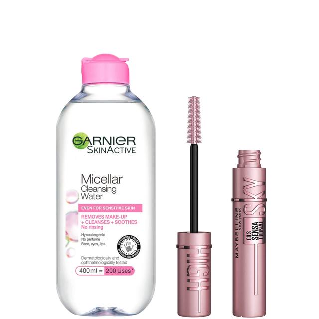 Maybelline Sky High Mascara and Garnier Micellar Water Set on Productcaster.