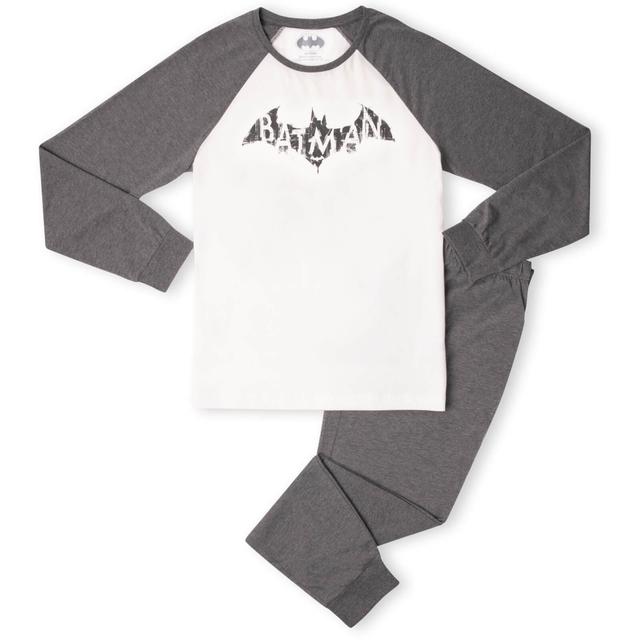 Set de pijama para hombre DC Batman Distressed Emblem - Blanco/ Gris - XL - White/Grey on Productcaster.