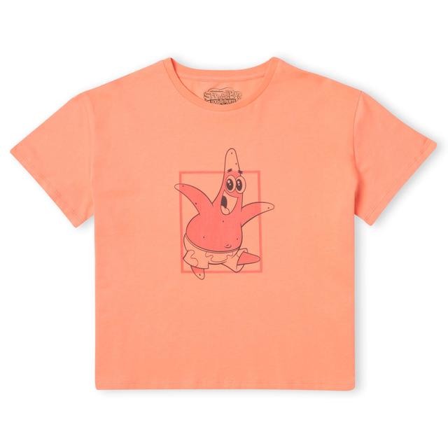 Spongebob Squarepants Boxy Patrick Women's Cropped T-Shirt - Coral - XS - Coral on Productcaster.