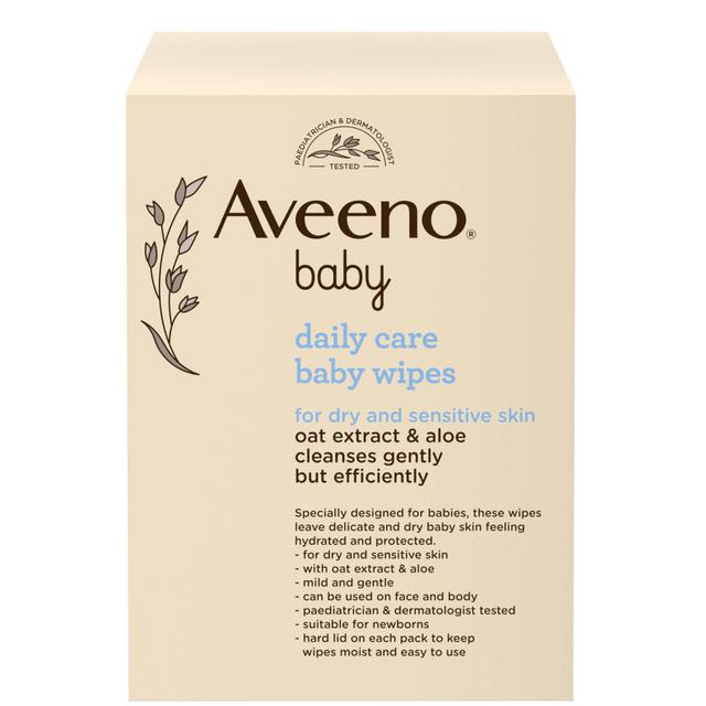 Aveeno Baby Daily Care Baby Wipes - Pack of 12 (869 Wipes) on Productcaster.