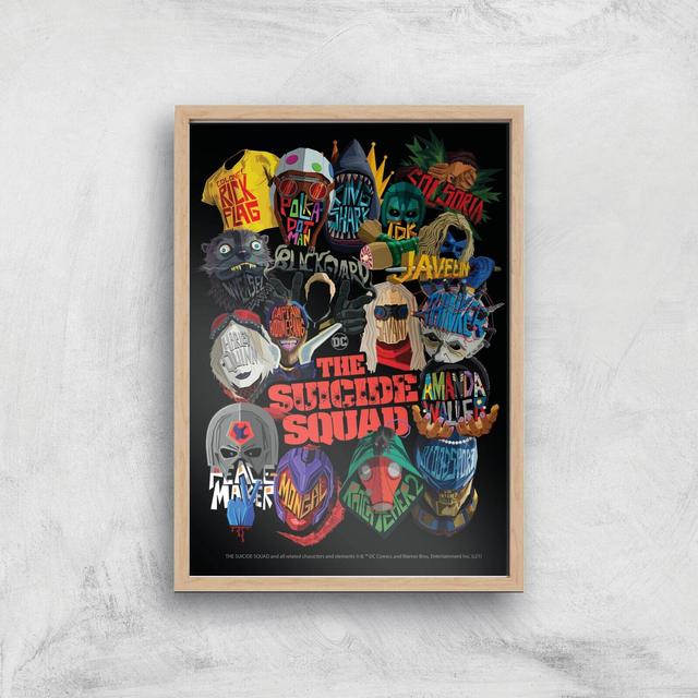 Suicide Squad Poster Giclee Art Print - A3 - Wooden Frame on Productcaster.