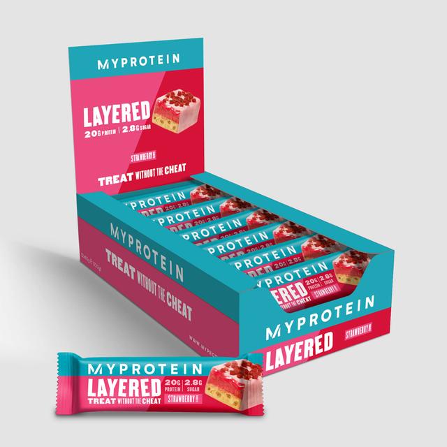 Layered Protein Bar szelet - 12 x 60g - Eper on Productcaster.