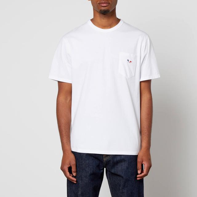 Maison Kitsuné Men's Tricolor Fox Patch Pocket T-Shirt - White - XL on Productcaster.