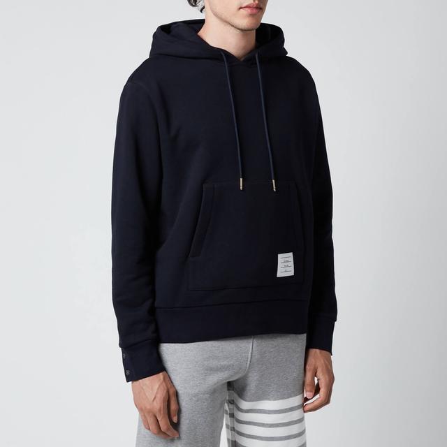 Thom Browne Men's Tricolour Stripe Classic Loopback Hoodie - Navy - 4/XL on Productcaster.