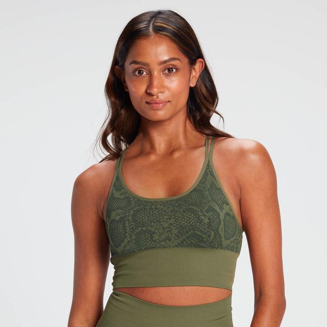 MP Snake Seamless Sports Bra - Green - M on Productcaster.