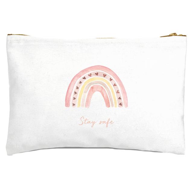 Stay Safe Pink Heart Zipped Pouch on Productcaster.