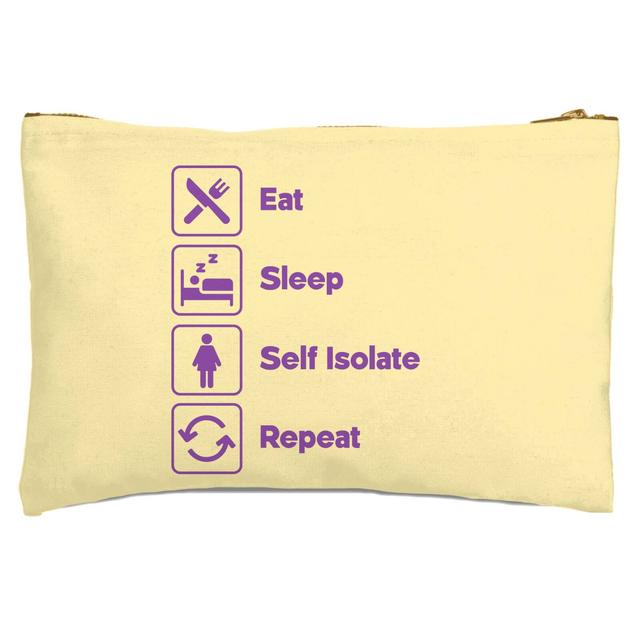 Ladies Eat Sleep Self Isolate Repeat Zipped Pouch on Productcaster.