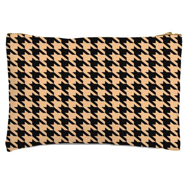 Biege Dogtooth Zipped Pouch on Productcaster.