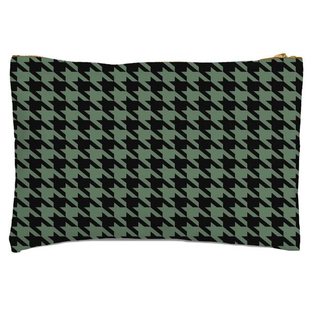 Khaki Dogtooth Zipped Pouch on Productcaster.