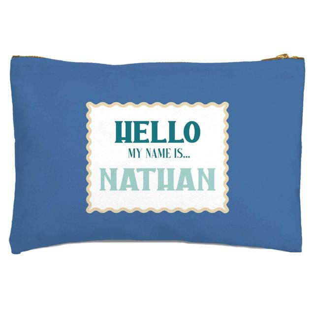 Hello, My Name Is Nathan Zipped Pouch on Productcaster.