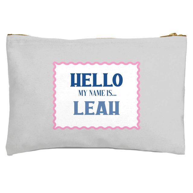 Hello My Name Is Leah Zipped Pouch on Productcaster.