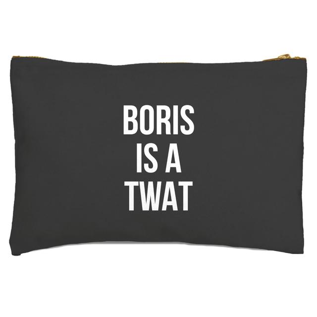 Boris Is A Twat Black Zipped Pouch on Productcaster.