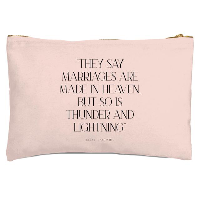 They Say Marriages Are Made In Heaven Zipped Pouch on Productcaster.