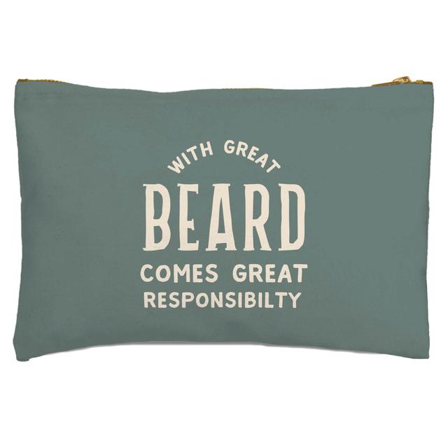 With Great Beard Comes Great Responsibility Zipped Pouch on Productcaster.