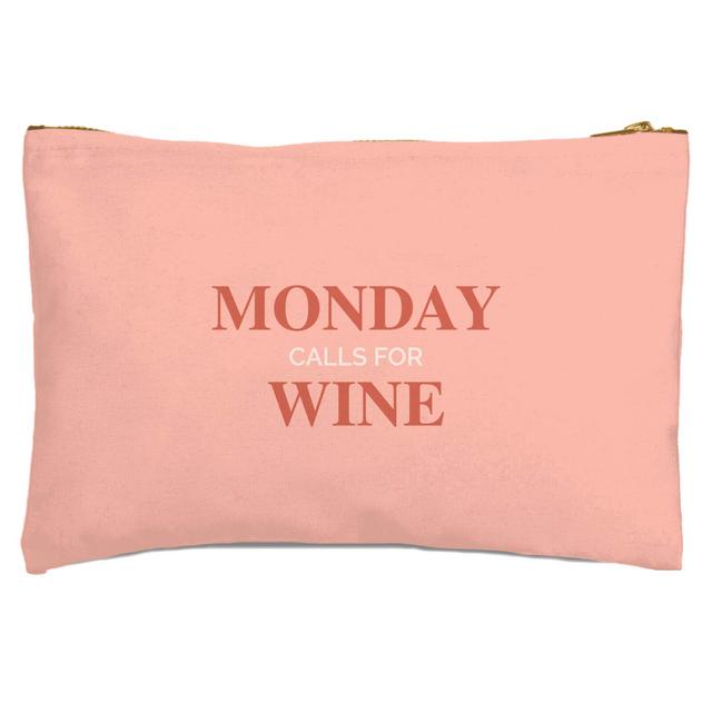 Monday Calls For Wine Zipped Pouch on Productcaster.