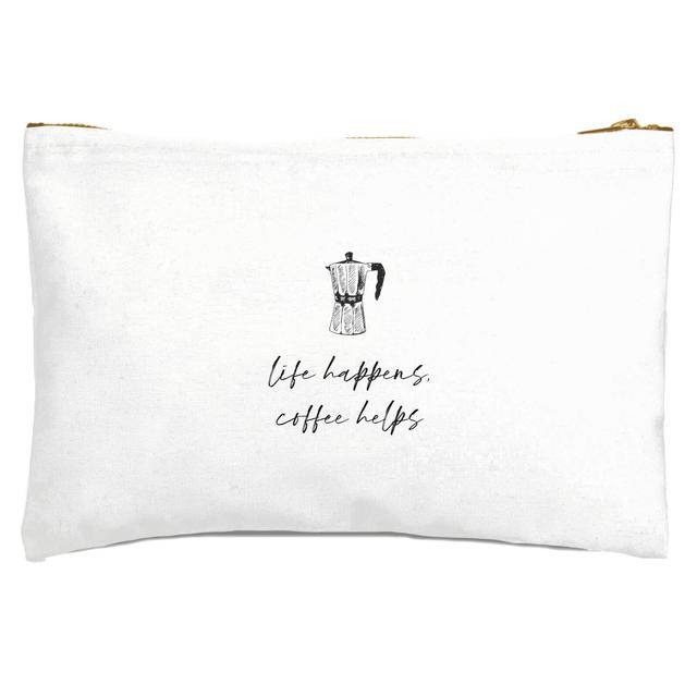 Life Happens Coffee Helps Zipped Pouch on Productcaster.