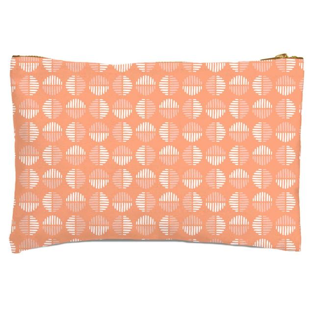 Retro Peach Circles Zipped Pouch on Productcaster.