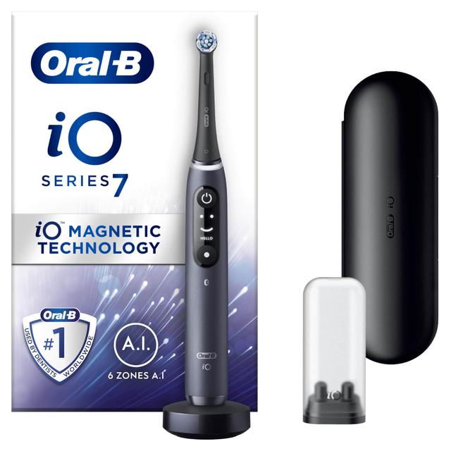 Oral B iO7 Black Electric Toothbrush with Travel Case - Toothbrush on Productcaster.