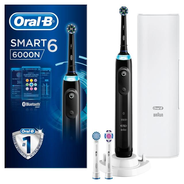 Oral B Smart 6 - 6000N - Black Electric Toothbrush Designed by Braun on Productcaster.