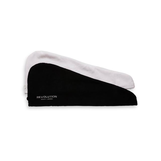 Revolution Haircare Hair 2pk Microfibre Hair Wrap Black/White on Productcaster.