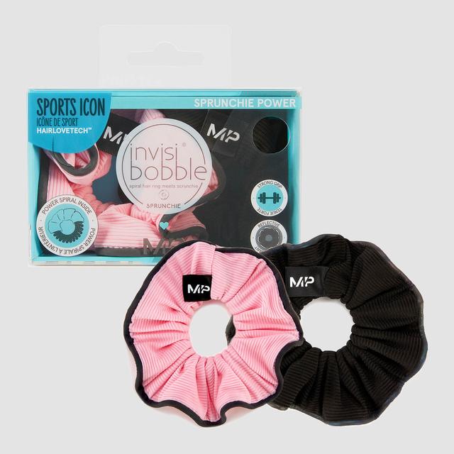 MP X Invisibobble® reflexní látková spirálová gumička Power – černá/růžová – 2 KUSY V BALENÍ on Productcaster.